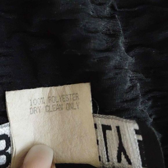 Absolutely! 80s Black Bodycon Mini Dress with Brass Stud Detailing and Choker Ne - Picture 15 of 15